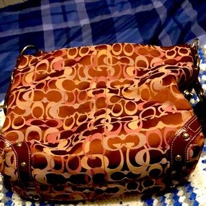 Coach Carly F13981 Large Red Maroon Tote